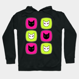 Cooly Colored Clever Cats Hoodie
